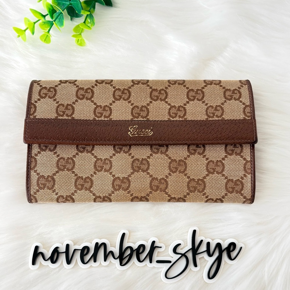 Gucci Monogram Folded Long Wallet